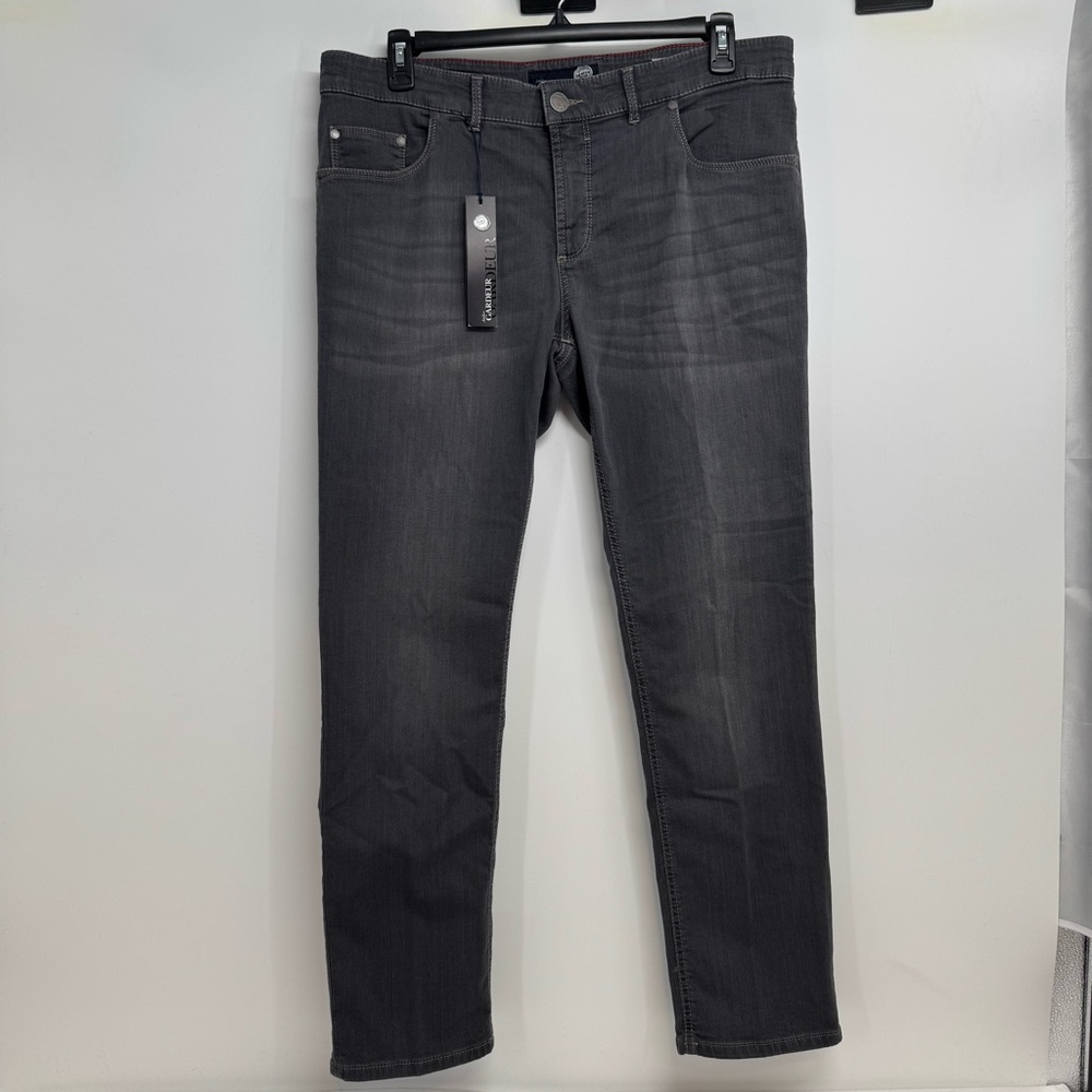 NWT Atelier Gardeur Bill -7 Modern Fit Jogg Pants 40 X 30 Charcoal Stretch Jeans